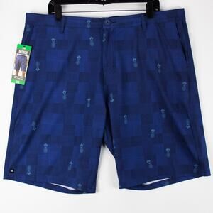 Tropical Pineapple Shorts – Mikros NWT Stretch Casual Golf Quick Dry | Men's 40